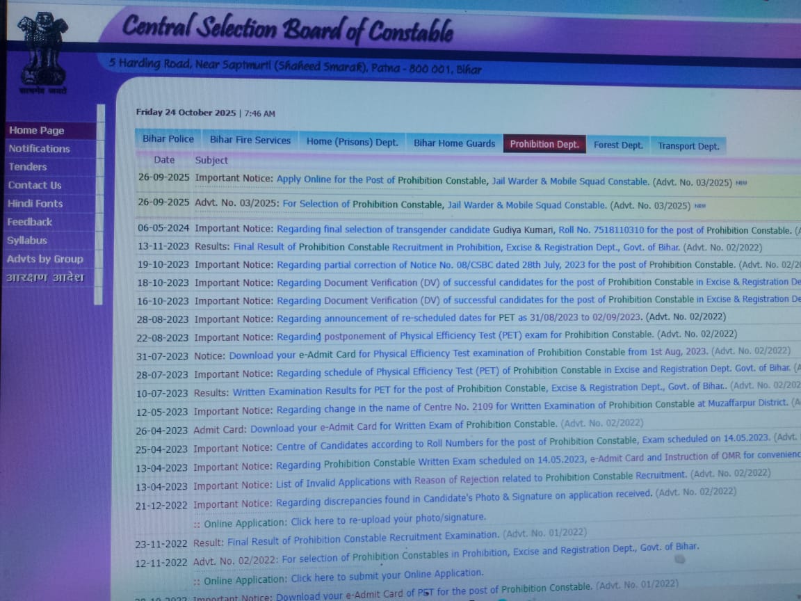 पुलिस कांस्टेबल भर्ती 2025