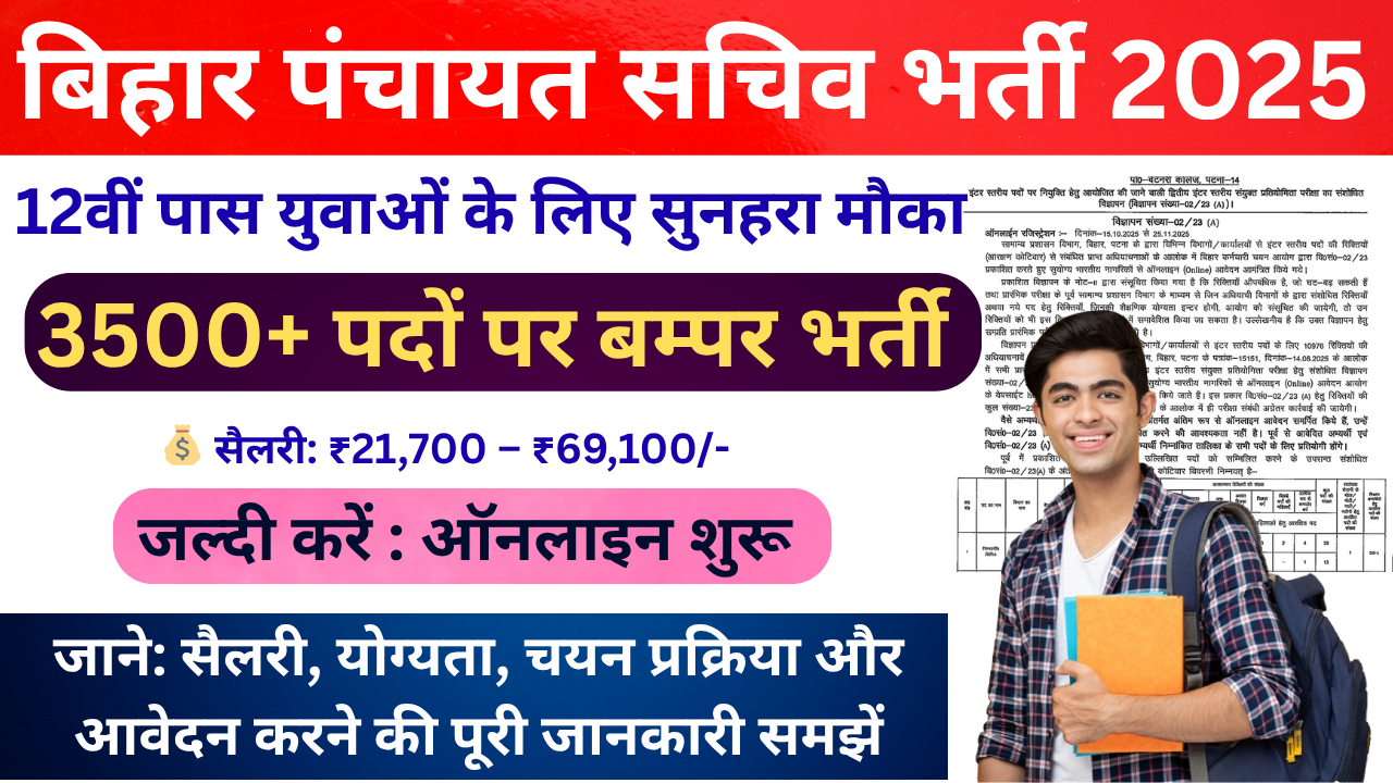 Bihar Panchayat Sachiv Vacancy 2025