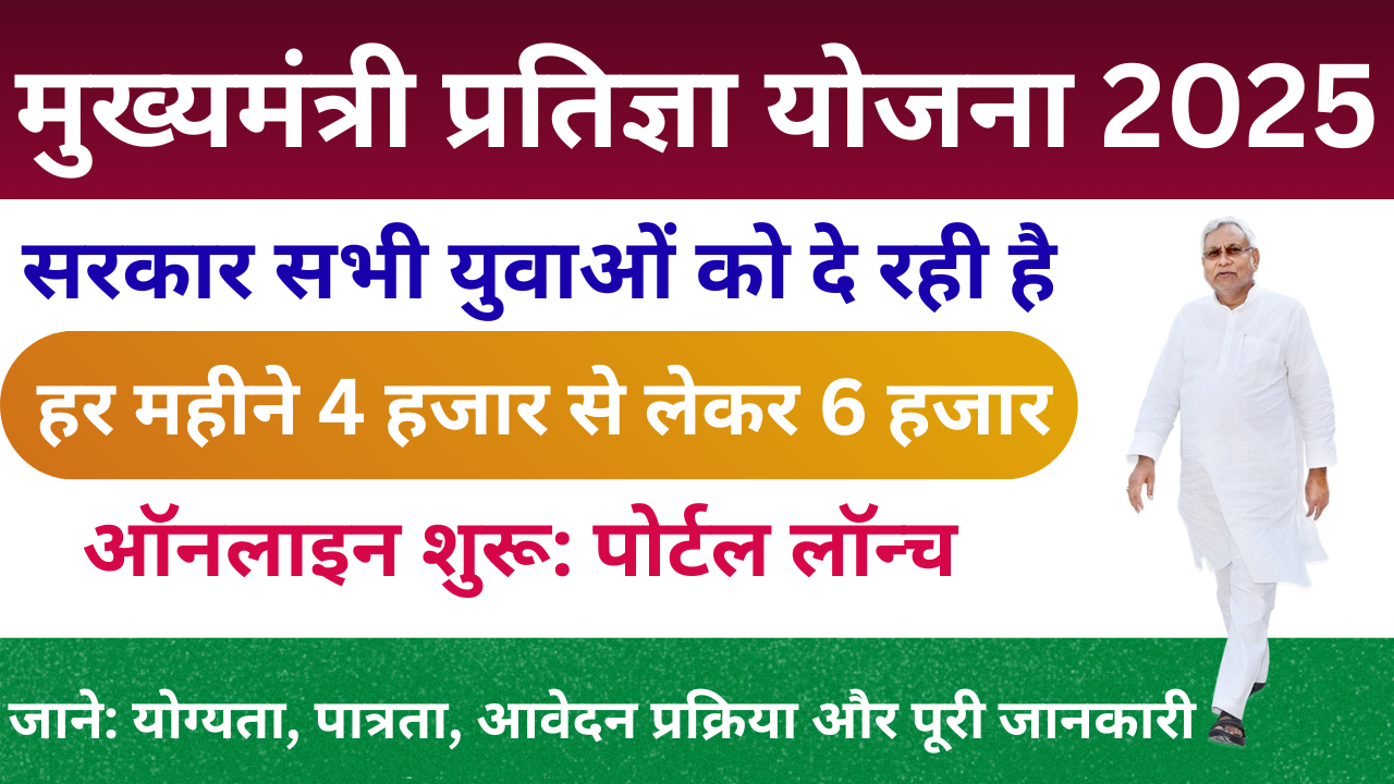 मुख्यमंत्री प्रतिज्ञा योजना 2025 – युवाओं के लिए प्रशिक्षण और स्टाइपेंड