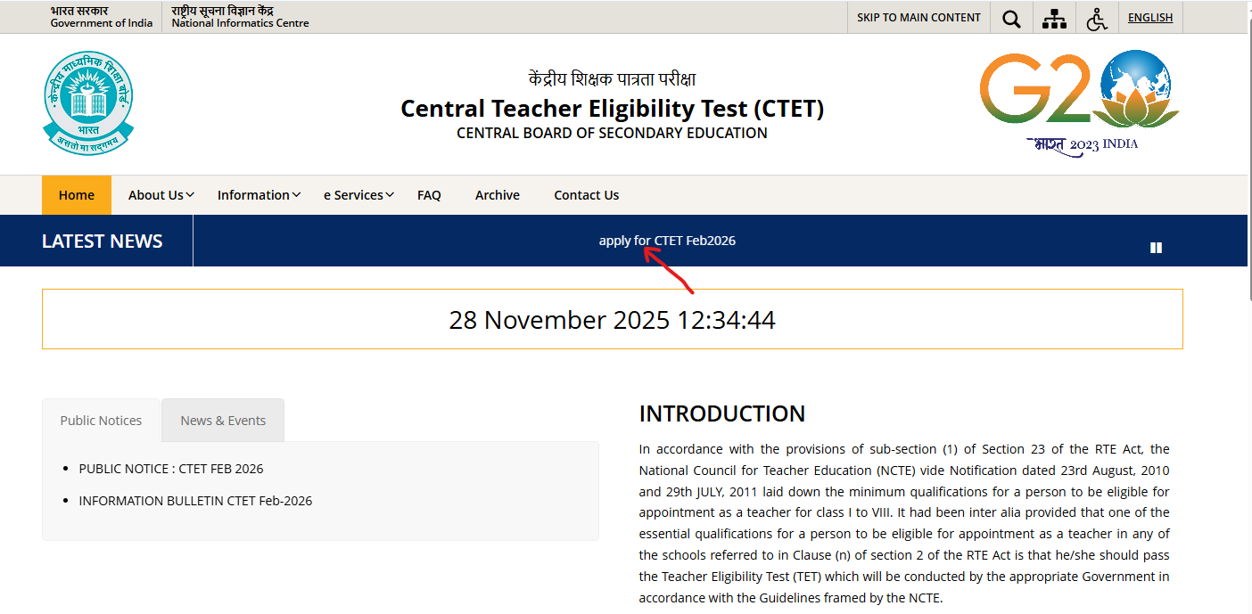 CTET February 2026 Notification Out