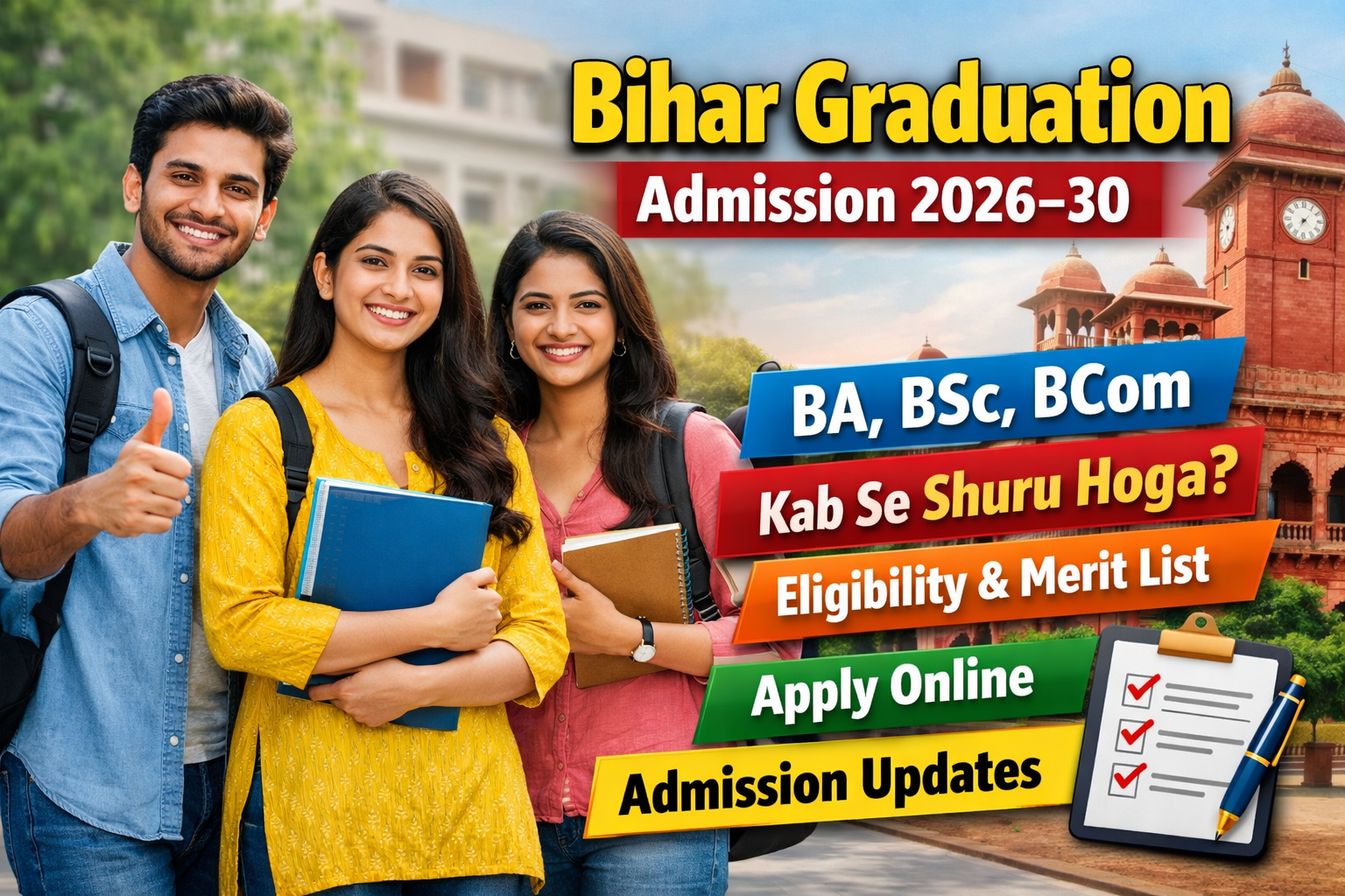 Bihar Graduation Admission 2026-30