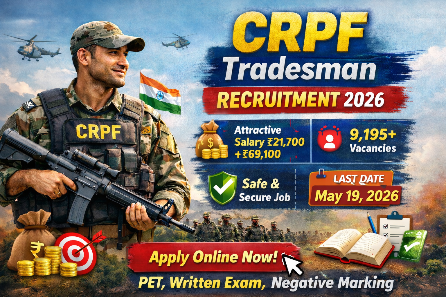 CRPF Tradesman Recruitment 2026 Apply Online