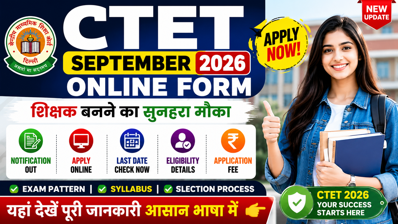 CTET September Online Form 2026