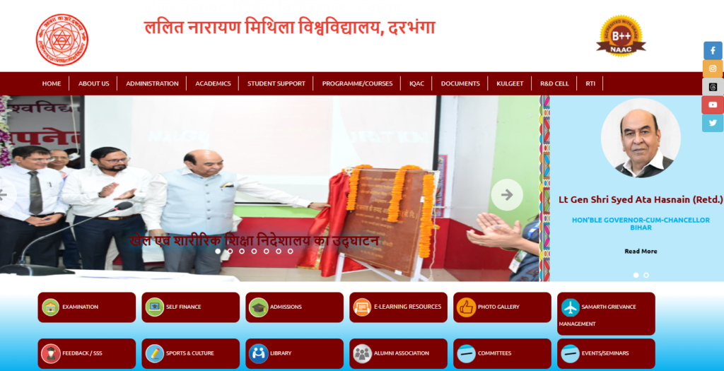 LNMU PG Admission 2026-28