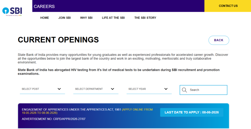 SBI Apprentice Recruitment 2026