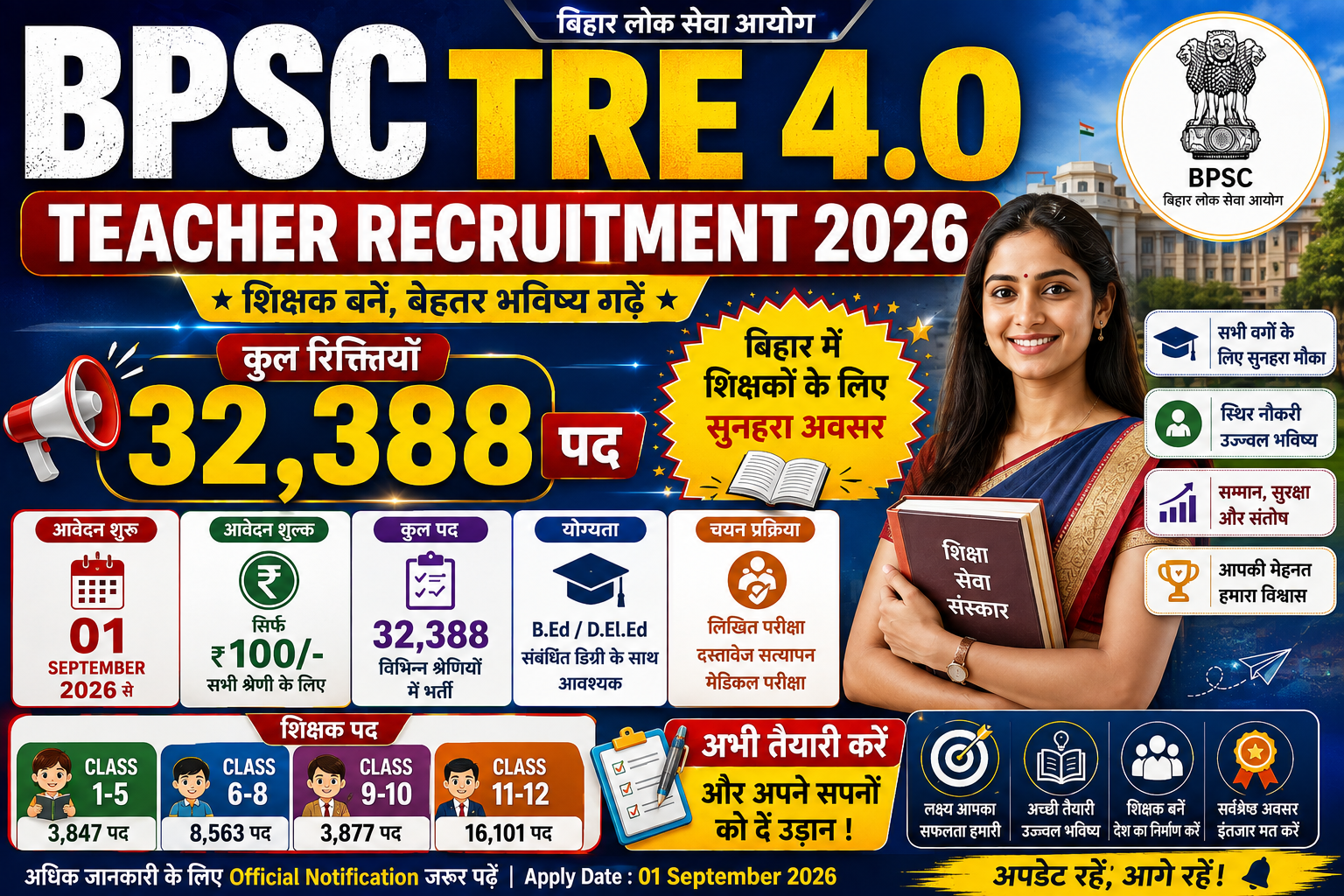 BPSC TRE 4.0 Teacher Recruitment 2026