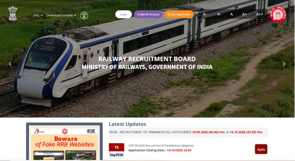 RRB NTPC Graduate Level Recruitment 2026