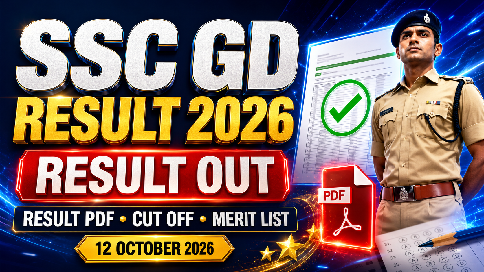 SSC GD Constable Result 2026